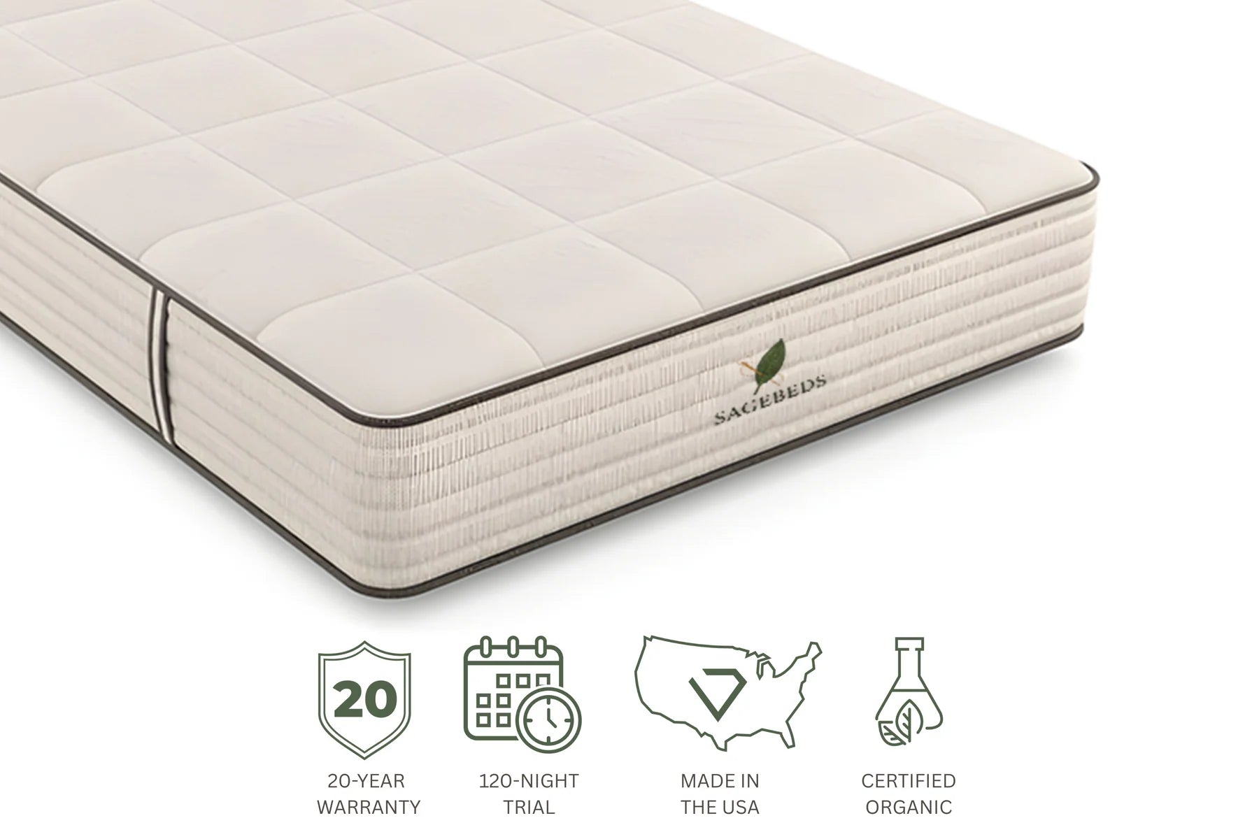 Sage Meadow Organic Hybrid Mattress