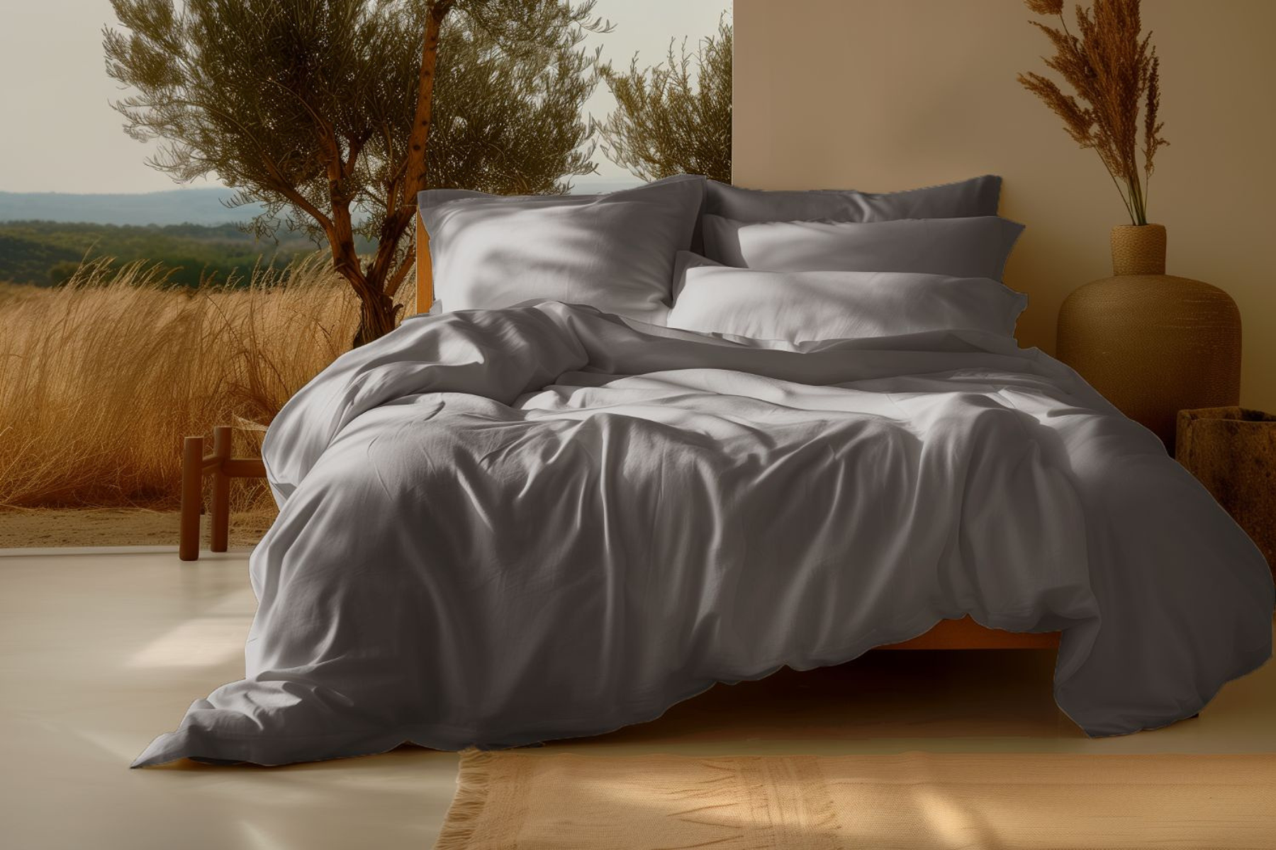 Sage Organic Cotton Sateen Sheet Set