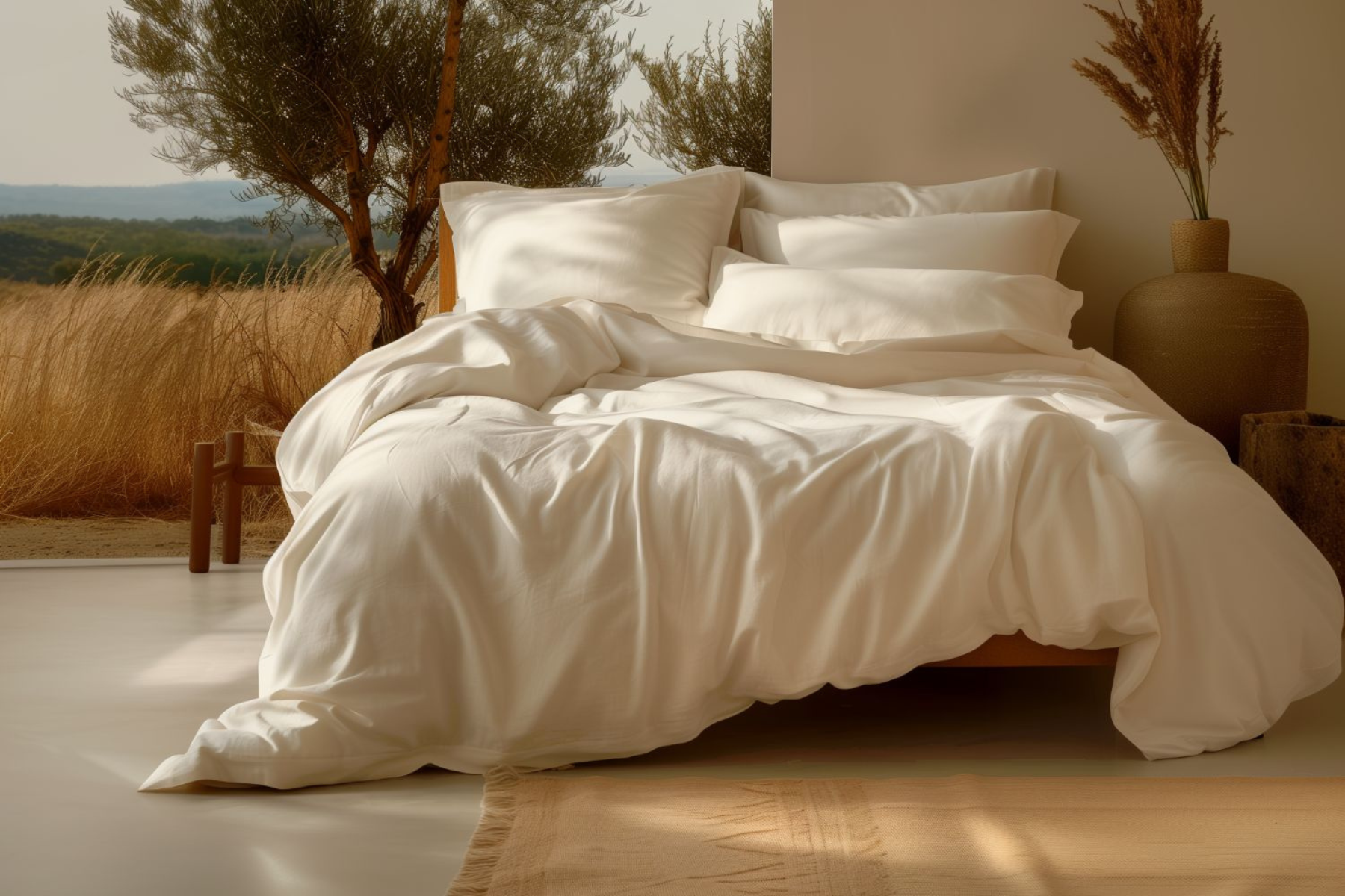 Sage Organic Cotton Sateen Sheet Set